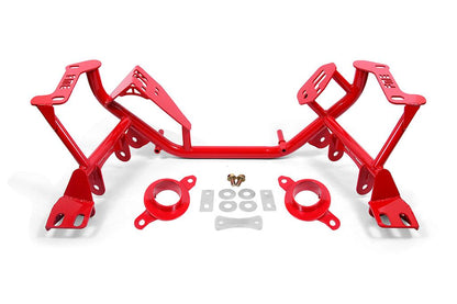 BMR K-MEMBER W/SPRING PERCHES STANDARD VERSION RED (79-95 MUSTANG) - eliteracefab.com