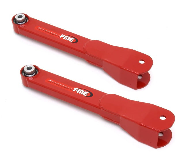 BMR REAR TRAILING ARMS SPHERICAL BEARINGS - RED (10-15 CAMARO) - eliteracefab.com