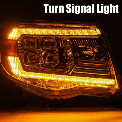 AlphaRex 880742 05-11 Toyota Tacoma NOVA LED Projector Headlights Plank Style Alpha Black w/Activ Light/DRL