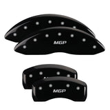 MGP 4 Caliper Covers Engraved Front & Rear MGP Black Finish Silver Characters 2017 Acura IlX