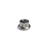 Ticon Industries Titanium Nut Flanged M6x1TP 10mm 6pt Head Drilled