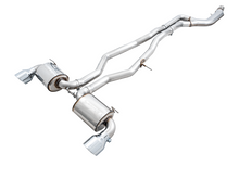 Load image into Gallery viewer, AWE 2020 Toyota Supra A90 Non-Resonated Touring Edition Exhaust - 5in Chrome Silver Tips - eliteracefab.com