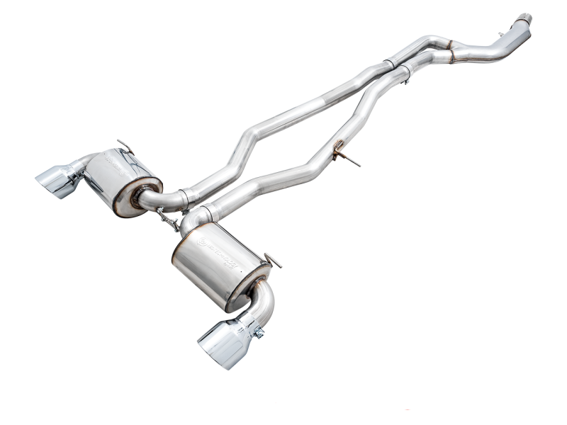 AWE 2020 Toyota Supra A90 Non-Resonated Touring Edition Exhaust - 5in Diamond Black Tips - eliteracefab.com