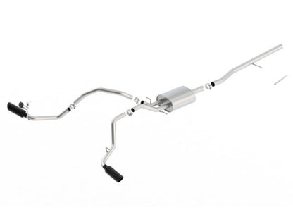 Borla 14-16 Chevrolet Silverado 1500 5.3L ATAK Catback Exhaust w/ Black Chrome Tips - eliteracefab.com