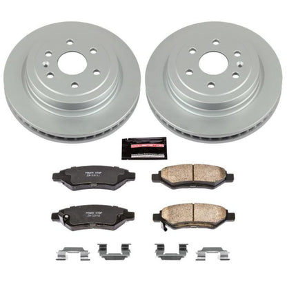 Power Stop 10-16 Cadillac SRX Rear Z17 Evolution Geomet Coated Brake Kit - eliteracefab.com
