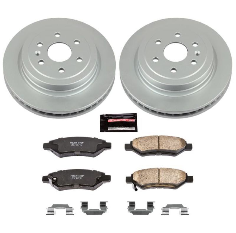 Power Stop 10-16 Cadillac SRX Rear Z17 Evolution Geomet Coated Brake Kit - eliteracefab.com