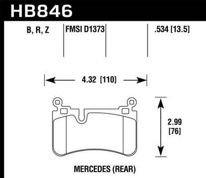 Hawk Performance HPS 5.0 Rear Brake Pads - HB846B.534 Hawk Performance