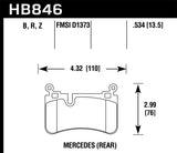 Hawk Performance Ceramic Rear Brake Pads - HB846Z.534