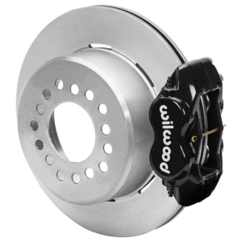 Wilwood Chevy Monte Carlo Forged 4 Piston DynaPro Black Caliper HP32 VV Plain Rotor - 12.19x0.81 Wilwood