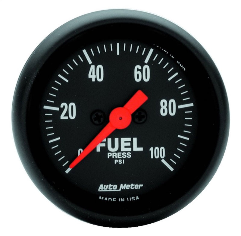 Autometer FSE 52.4mm 0-100 PSI w/o Peak & Valley Fuel Press Gauge - eliteracefab.com