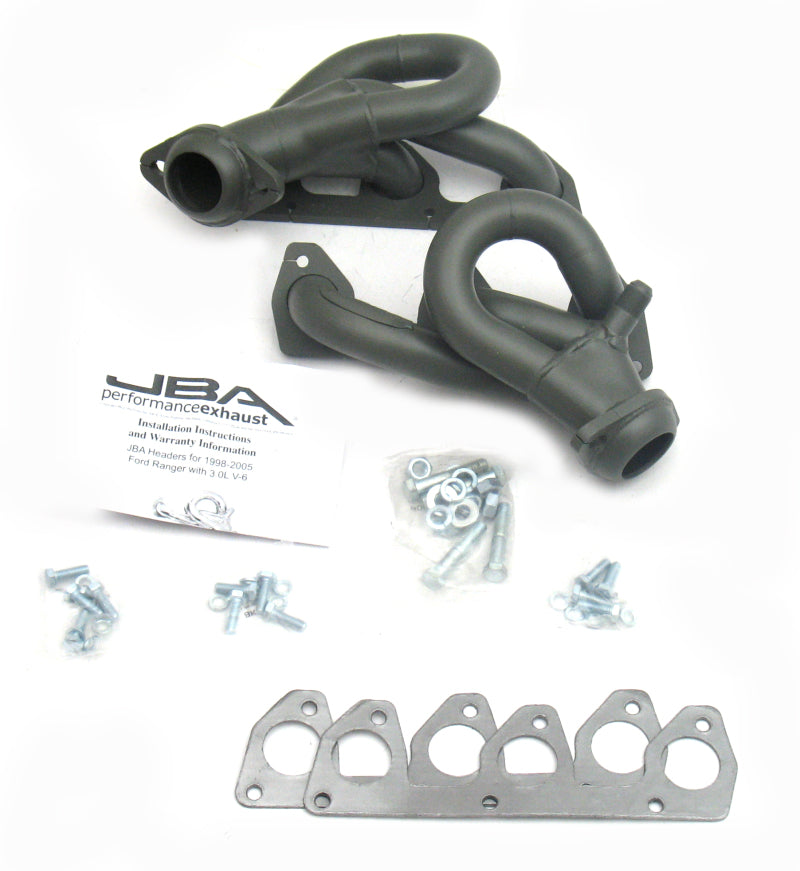 JBA 98-01 Ford Ranger 3.0L V6 w/EGR 1-1/2in Primary Ti Ctd Cat4Ward Header JBA