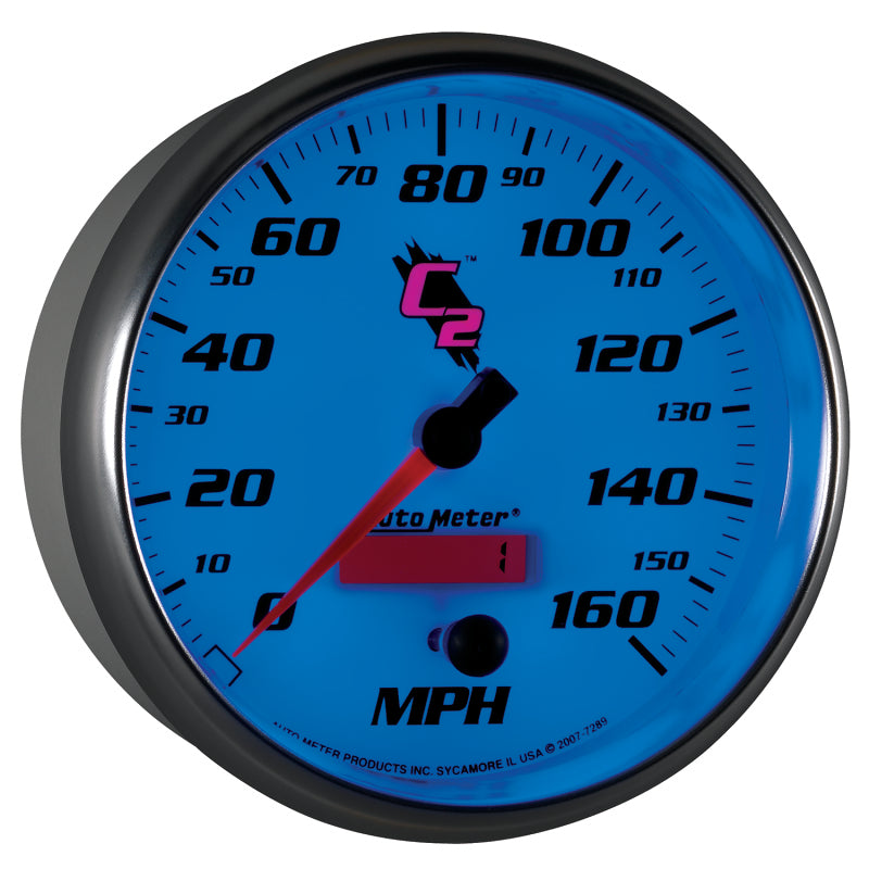 Autometer C2 5 inch 160MPH In-Dash Electronic Programmable Speedometer 7289