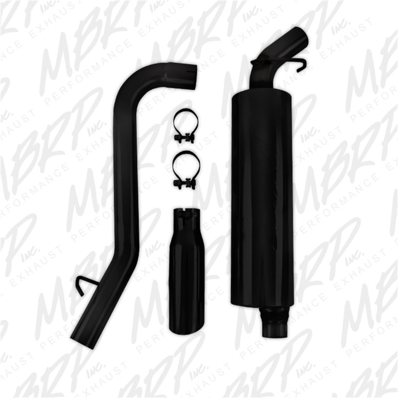 MBRP 97-99 Jeep Wrangler (TJ) Inline-4 2.5L, Inline-6 4.0L 2 1/2in Cat Back Single Side Black Coated - eliteracefab.com