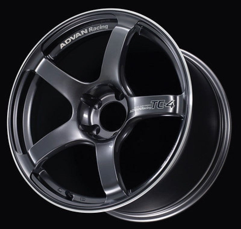Advan YAD7E47AGMR TC4 17x7.0 +47 4-100 Racing Gunmetallic & Ring Wheel