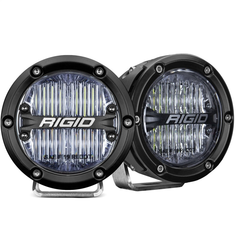 Rigid Industries 360-Series 4in LED SAE J583 Fog Light - White (Pair) - eliteracefab.com