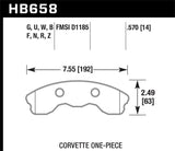 Hawk Performance DTC-80 Front Brake Pads - HB658Q.570