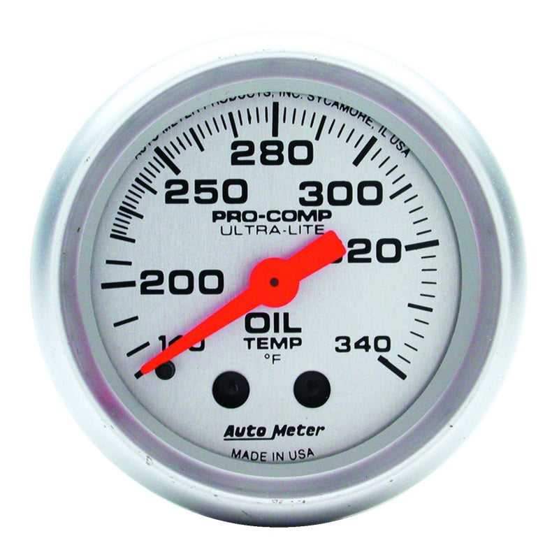 AutoMeter Gauge Oil Tank Temp 2-1/16in. 140-340 Deg. F Mechanical Ultra-Lite 4346