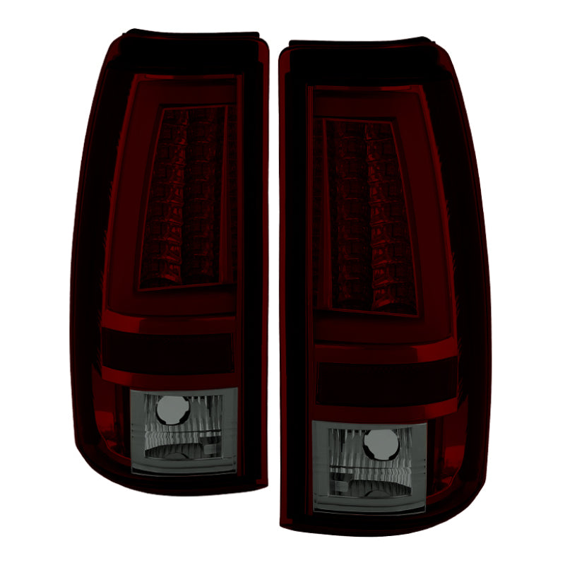 Spyder Chevy Silverado 1500/2500 03-06 Version 2 LED Tail Lights - Red Smoke ALT-YD-CS03V2-LED-RS - eliteracefab.com