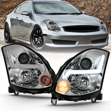 Load image into Gallery viewer, ANZO 2003-2007 Infiniti G35 Projector Headlight Plank Style Black (HID Compatible, No HID Kit ) - eliteracefab.com