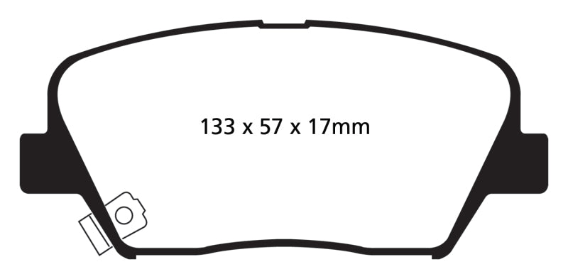 EBC 13+ Hyundai Santa Fe 2.0 Turbo Greenstuff Front Brake Pads - eliteracefab.com