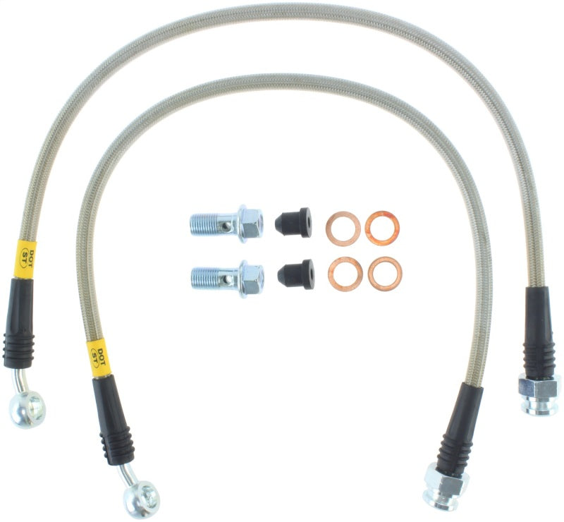 StopTech 97-04 Chevrolet Corvette Stainless Steel Rear Brake Line Kit - eliteracefab.com