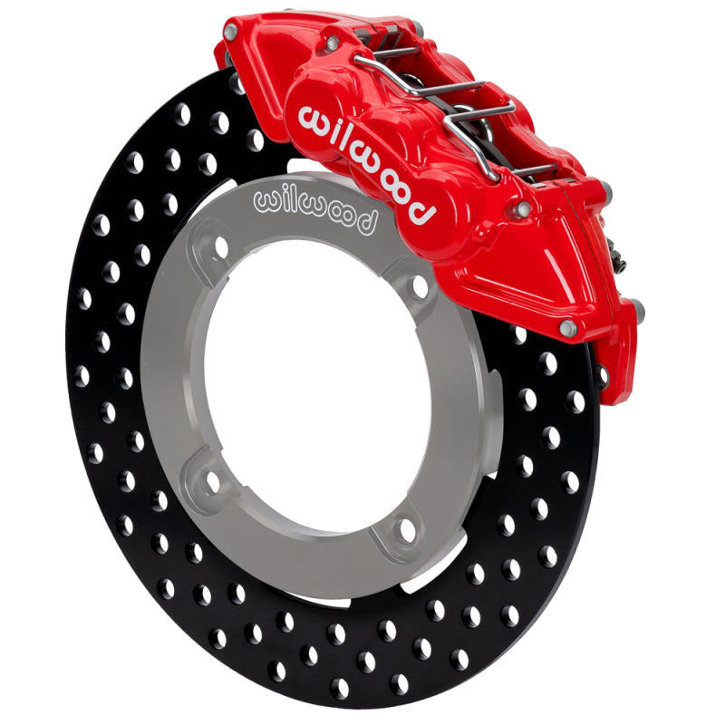 Wilwood 19-22 Honda Talon 1000 Red 6-Piston Front Kit 11.25in - Drilled Rotors Wilwood