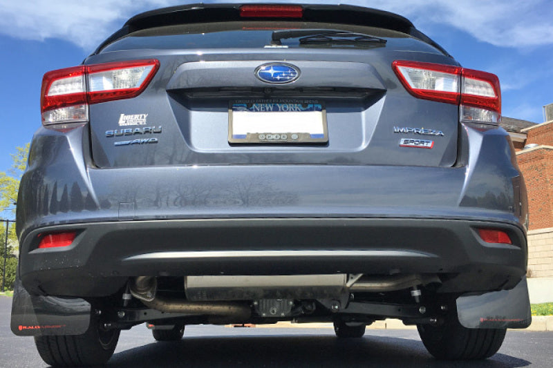 Rally Armor UR Mudflaps Black Urethane Blue Logo 2017-2019 Impreza - eliteracefab.com