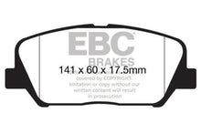 Load image into Gallery viewer, EBC 12-15 Hyundai Veloster 1.6 Turbo Redstuff Front Brake Pads - eliteracefab.com