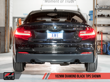 Load image into Gallery viewer, AWE Tuning BMW F22 M235i / M240i Touring Edition Axle-Back Exhaust - Diamond Black Tips (102mm) - eliteracefab.com