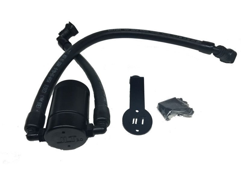 J&L 11-17 Ford Mustang GT Driver Side Oil Separator 3.0 - Black Anodized - eliteracefab.com