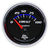 AutoMeter GAUGE; OIL PRESSURE; 2 1/16in.; 100PSI; ELECTRIC; COBALT