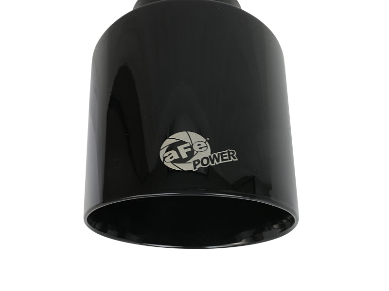 aFe Takeda 409 SS Clamp-On Exhaust Tip 2.5in. Inlet / 4.5in. Outlet / 7in. L - Black aFe