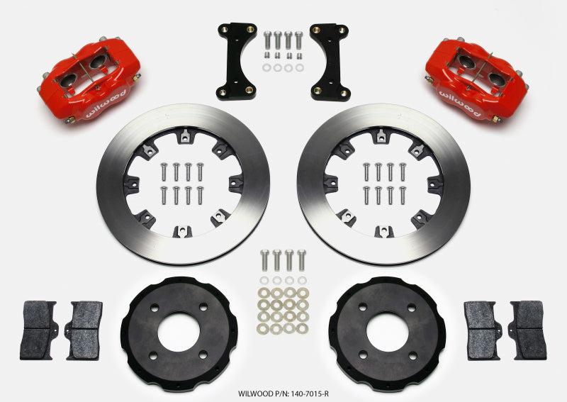 Wilwood Forged Dynalite Front Hat Kit 12.19in Drilled Red 2002 Mitsubishi Lancer Wilwood