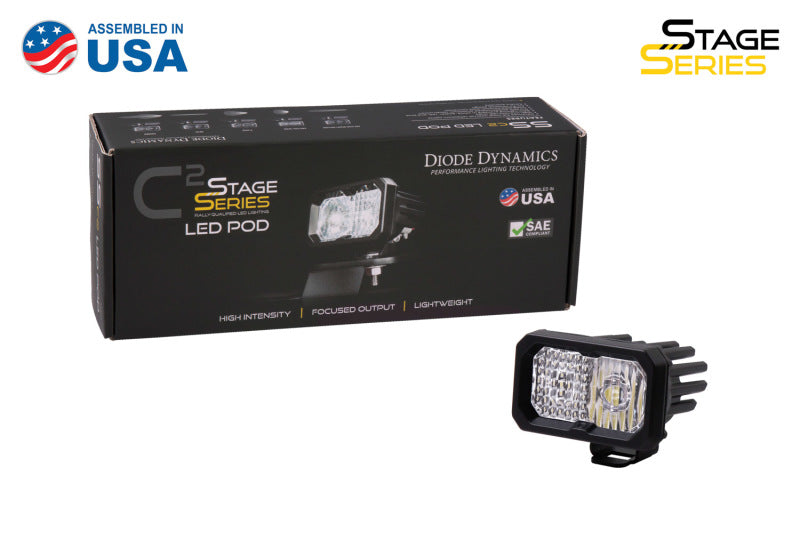 Diode Dynamics Stage Series 2 In LED Pod Sport - White Flood Standard BBL Each