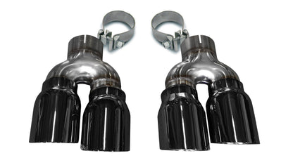 Corsa 16-18 Cadillac ATS 3.6T 4in Inlet / 4in Outlet Twin Black Tip Kit (For Corsa Exhaust Only) CORSA Performance