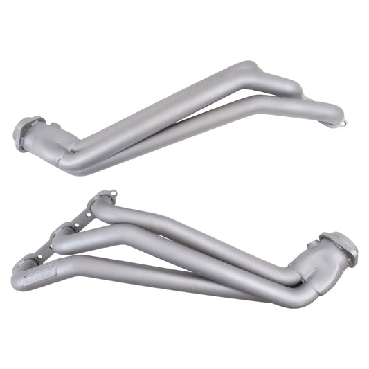 BBK 05-10 Dodge Challenger V6 Long Tube Exhaust Headers And Y Pipe And Converters - 1-5/8 Chrome BBK