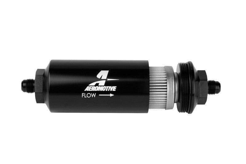 Aeromotive Fuel Filter 100 Micron AN-06 Male Black - eliteracefab.com