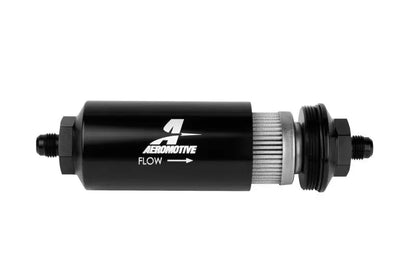 Aeromotive Fuel Filter 100 Micron AN-06 Male Black - eliteracefab.com