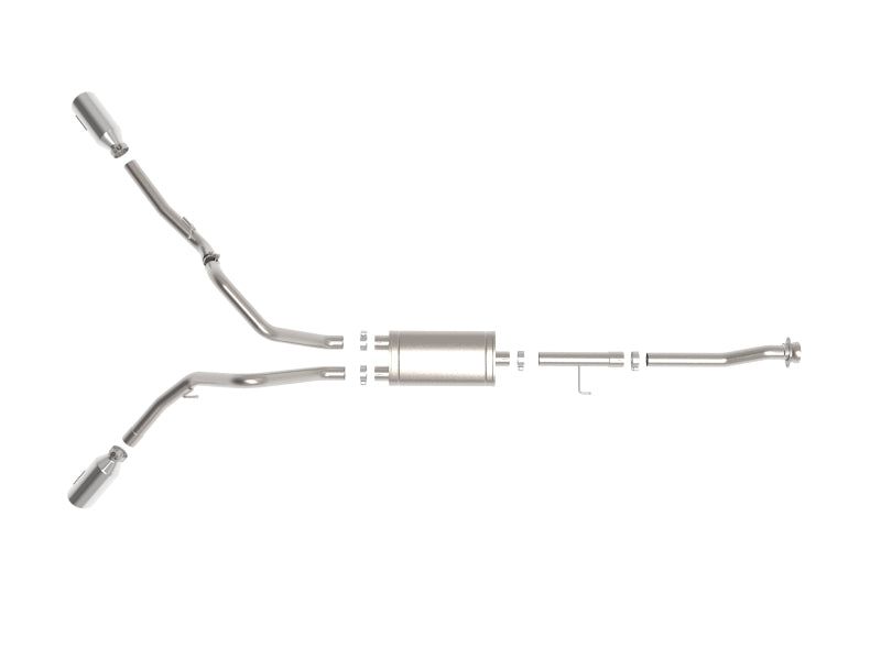 aFe Vulcan 3in 304 SS Cat-Back Exhaust 2021 Ford F-150 V6 2.7L/3.5L (tt)/V8 5.0L w/ Polished Tips aFe