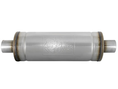 aFe MACH Force-Xp 409 SS Muffler 2.5in Center/Center 18in L x 6in Dia - Round Body aFe