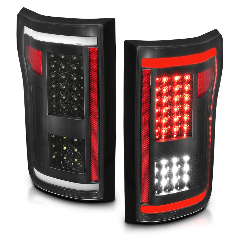 ANZO 311285 USA Ford F-150 Led Taillights Black; 2015-2017 - eliteracefab.com