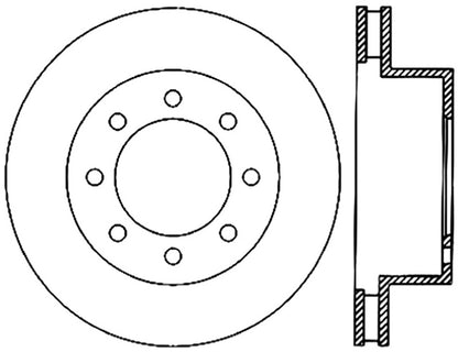 StopTech Power Slot 06-08 Dodge Ram 1500 / 03-08 Ram 2500/3500 All Front Left Slotted CRYO Rotor Stoptech