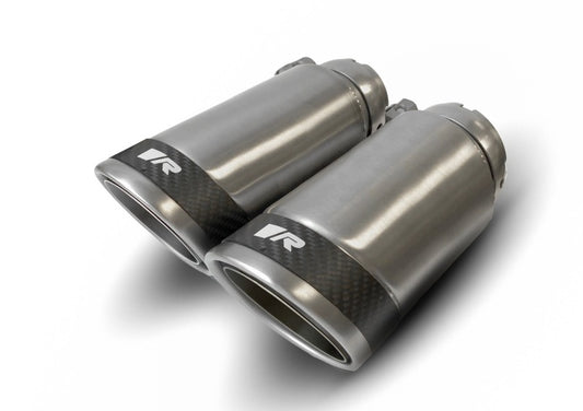 Remus Stainless Steel 84mm Angled w/Carbon Ring Tail Pipe Set (Pair) Remus
