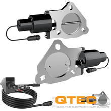 Load image into Gallery viewer, QTP 3in Bolt-On QTEC Dual Electric Cutout Valves - Pair - eliteracefab.com