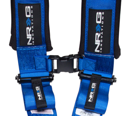 NRG SFI 16.1 5PT 3in. Padded Seat Belt Harness / Latch Link - Blue - SBH-5PCBL-620