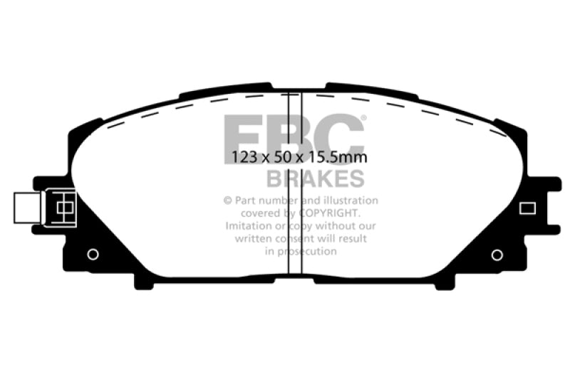 EBC 11+ Lexus CT200h 1.8 Hybrid Greenstuff Front Brake Pads - eliteracefab.com