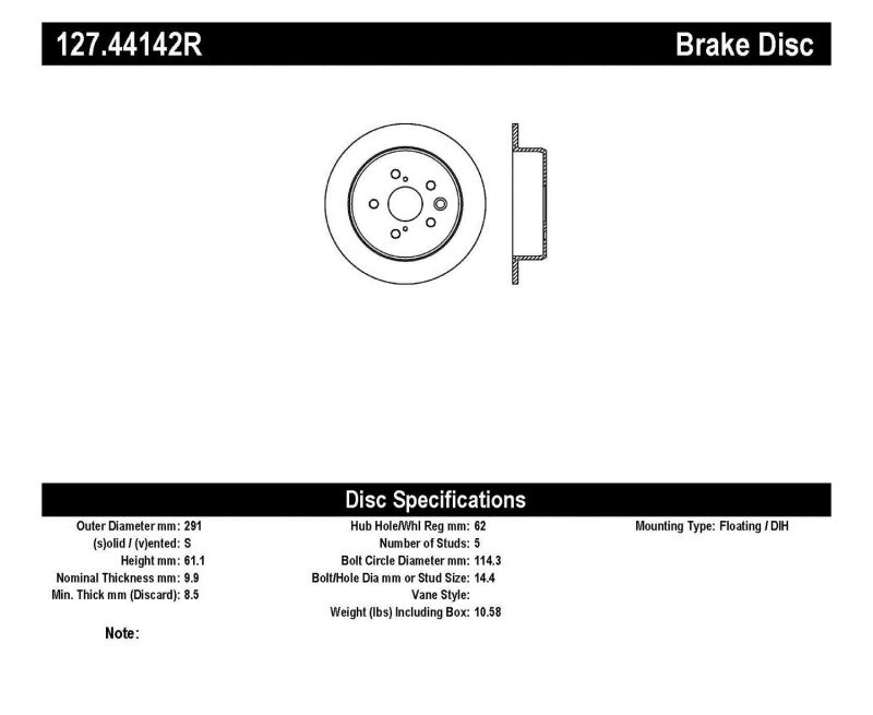 StopTech 06-10 Lexus IS 250/IS 300/IS 350 SportStop Slotted & Drilled Right Rear Rotor - eliteracefab.com