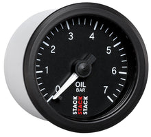 Load image into Gallery viewer, Autometer Stack 52mm 0-7 Bar M10 Male Pro Stepper Motor Oil Pressure Gauge - Black