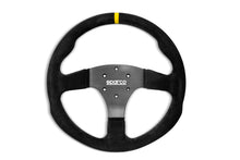 Load image into Gallery viewer, Sparco Steering Wheel R330B Suede w/ Button - eliteracefab.com