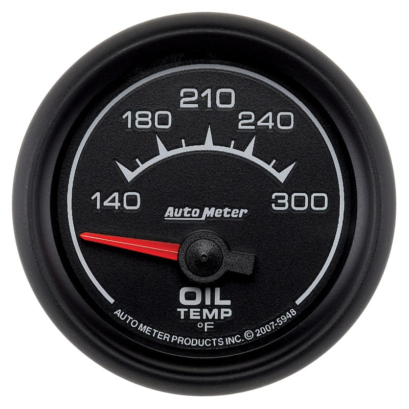 AutoMeter Gauge Oil Temp 2-1/16in. 140-300 Deg. F Electric Es 5948